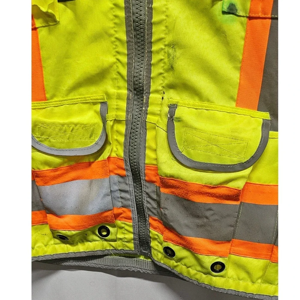Radwear High Visibility Safety Vest Neon Yellow 3M Scotchlite Reflective Mesh L
